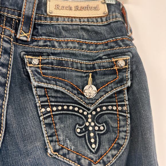 Rock Revival Women's Blue Jen Boot Bootcut Jeans Size 26 - Picture 3 of 8